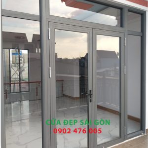 Cửa đi mở quay 2 cánh nhôm xingfa nhập khẩu chính hãng