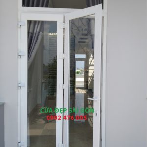 Cửa đi mở quay 2 cánh nhựa lõi thép builex