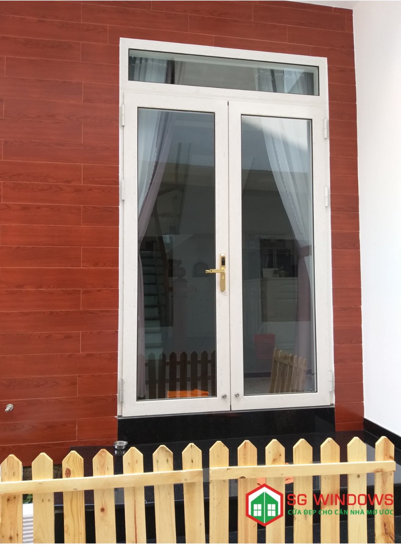 Mẫu cửa đi mở quay 2 cánh nhôm kính xingfa nhập khẩu chính hãng