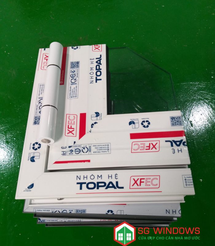 Bảng báo giá cửa nhôm Topal XFEC hệ mỏng giá rẻ dày 1.3mm